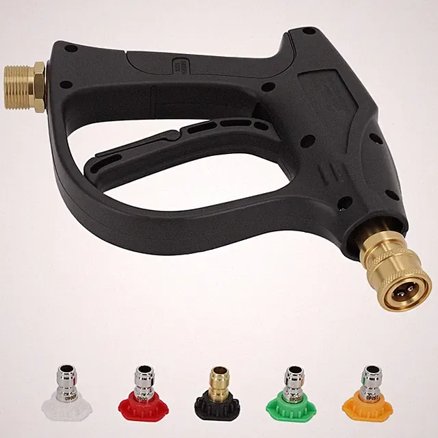 Heavy Duty Pressure Washer Spray Gun M22 14mm with 5 Spray Nozzle Aluminum