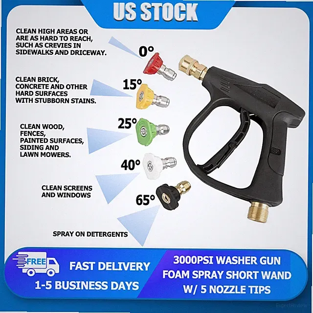 Heavy-Duty Spray Wand 3000PSI Durable Brass & Stainless Steel