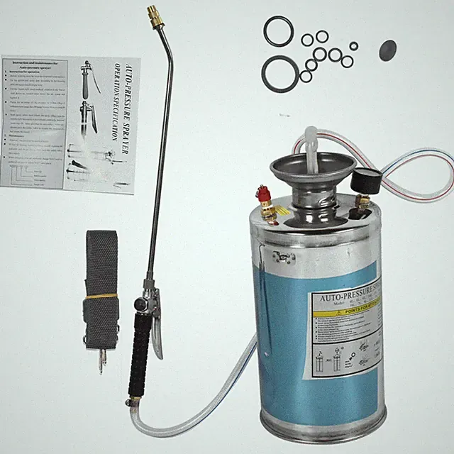 Heavy Duty Stainless Hand Pump Sprayer With / Pressure Gauge Adjustable Nozzle
