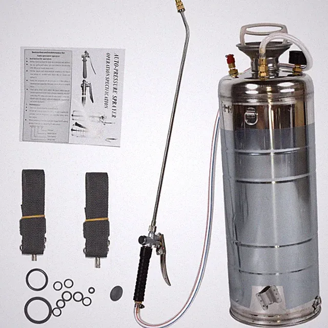 Heavy-Duty Stainless Steel Pressure Sprayer Adjustable Nozzle for Farm Cleaning