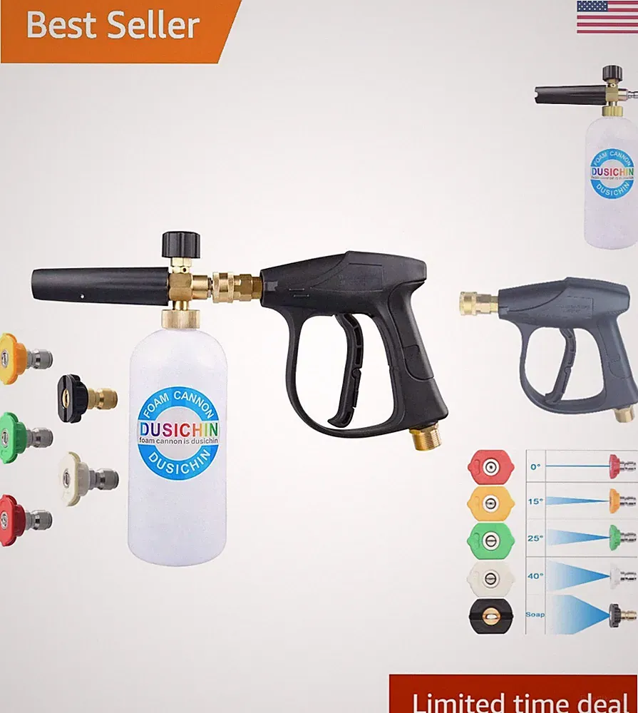 Heavy-Duty Versatile High Pressure Washer Spray Gun and Foam Cannon Set