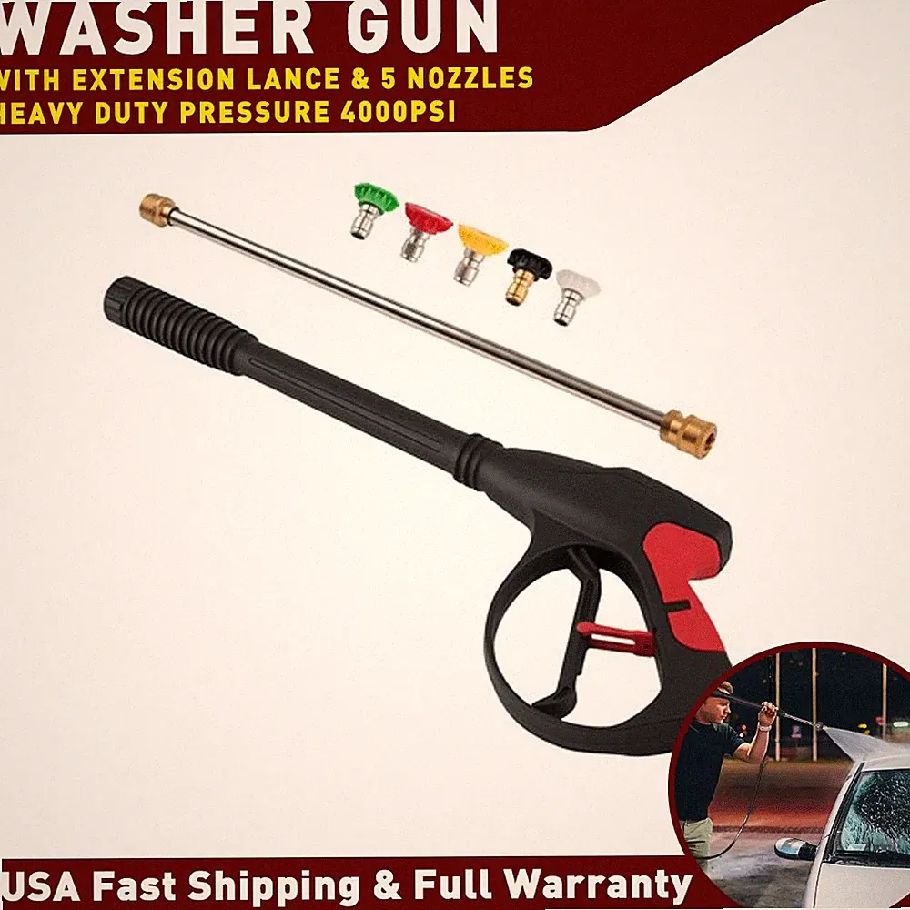 Heavy Spray Duty Gun 4000 PSI for Pressure Washer 19" Lance 5 Nozzles Fit Honda