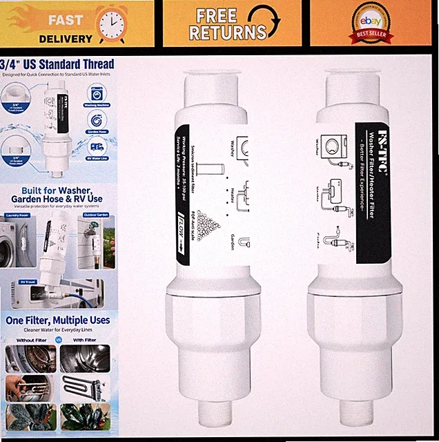 High-Efficiency Garden Hose Water Filter for Washing Machine, RV, Pool & Pets