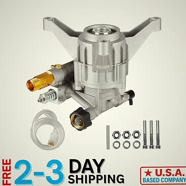High-Efficiency Pressure Washer Pump, 7/8" Shaft, 3000 PSI, Rear-Facing Design