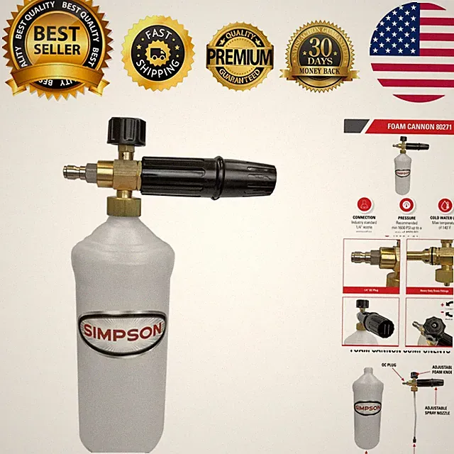 High-Performance 1L Foam Cannon for Pressure Washers - Adjustable Foam Thickness