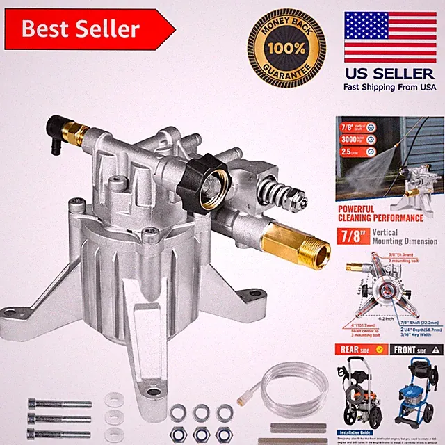 High-Performance 3000 PSI Pressure Washer Pump - Maintenance-Free Solution