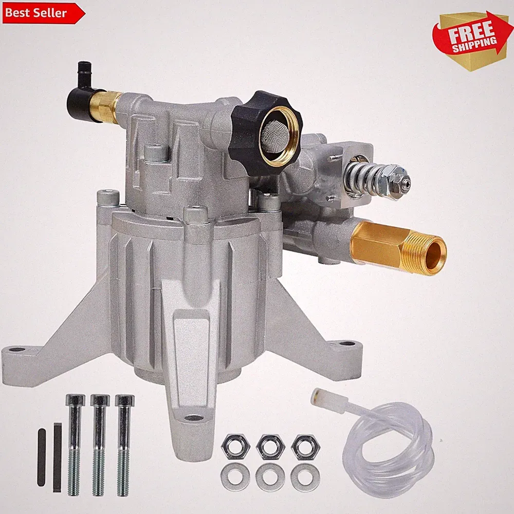 High-Performance 3400 PSI Pressure Washer Pump with 7/8" Shaft - Gas Compatible