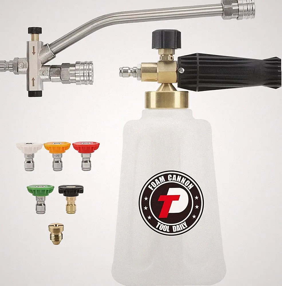 High-Performance Foam Cannon for Pressure Washer with Dual Lance & Nozzles