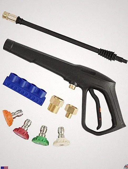High-Performance Pressure Washer Gun Set - 2320PSI Max, 5000PSI Burst, M22, 4