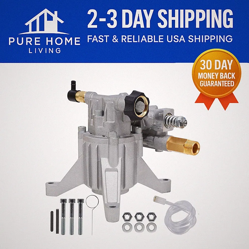 High-Performance Pressure Washer Pump, 7/8" Shaft, Compatible with Honda & RYOBI