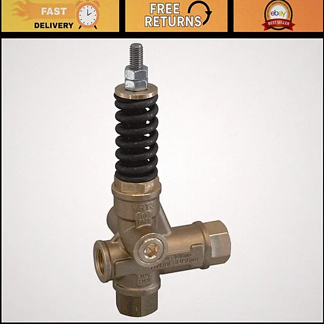 High-Performance Pressure Washer Unloader Valve - 4500 PSI, 10.5 GPM, 3/8" FNPT