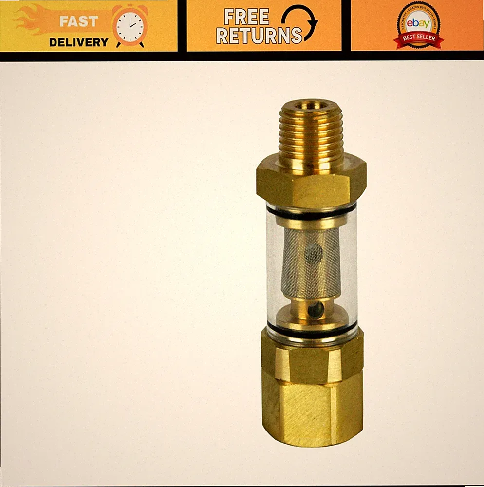 High-Performance Pressure Washer Water Inlet Filter 8.0 GPM 1/2" MPT x 3/4" FGH