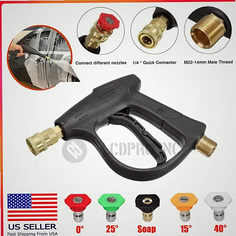 High Pressure 3000PSI Car Power Washer Gun Spray Wand Lance Nozzle and Hose Kit