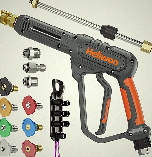 High Pressure 3600PSI Car Power Washer Gun Spray Wand Lance Nozzle Kit