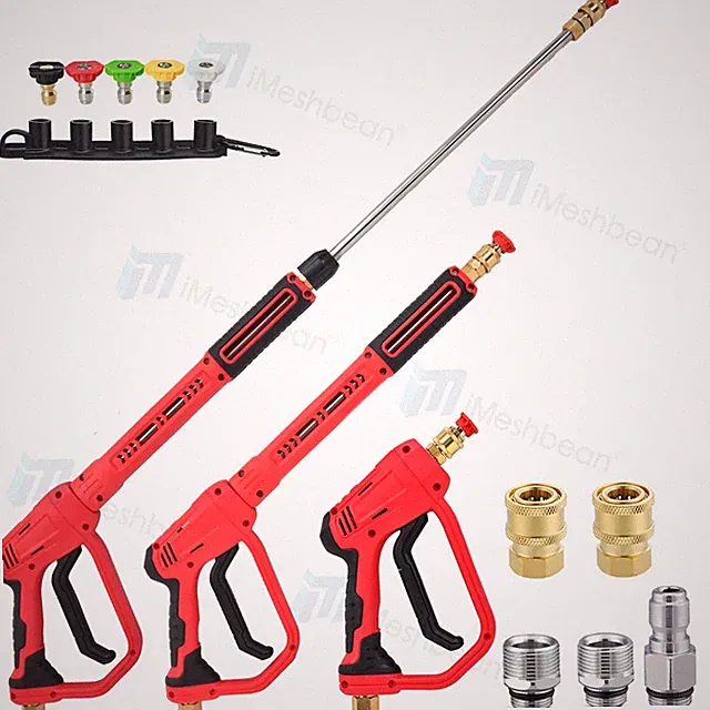 High Pressure 4000PSI Car Power Washer Gun Spray Wand Lance Nozzle Kit (No Hose)