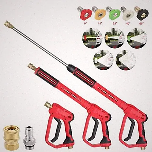 High Pressure 4000PSI Car Power Washer Gun Spray Wand Lance With Nozzle Kit