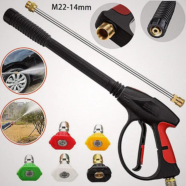 High Pressure 4000PSI Pressure Power Washer Gun Spray Wand Lance W/ Nozzles Kit
