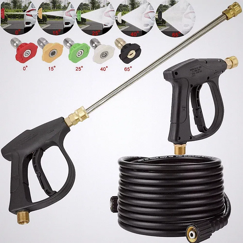 High Pressure 4350PSI Car Power Washer Gun Spray Wand Lance Nozzle and Hose Kit