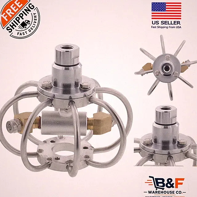 High-Pressure 6" Duct Cleaner Attachment - Stainless Steel, 10.5 GPM Flow