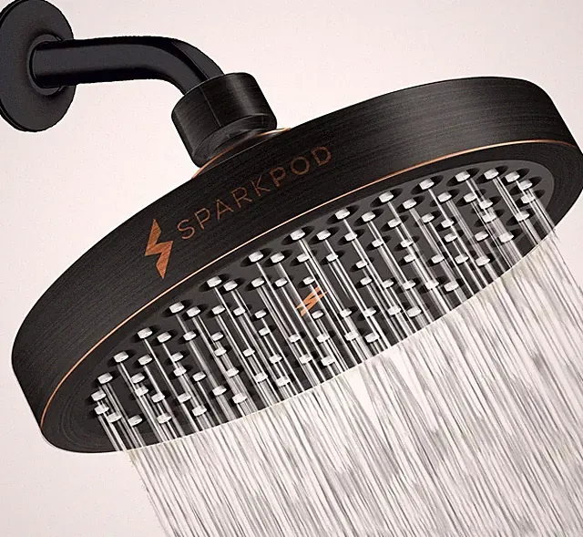 High Pressure 6 Inch Rain Shower Head with 90 Nozzles - Tool-Free Installation
