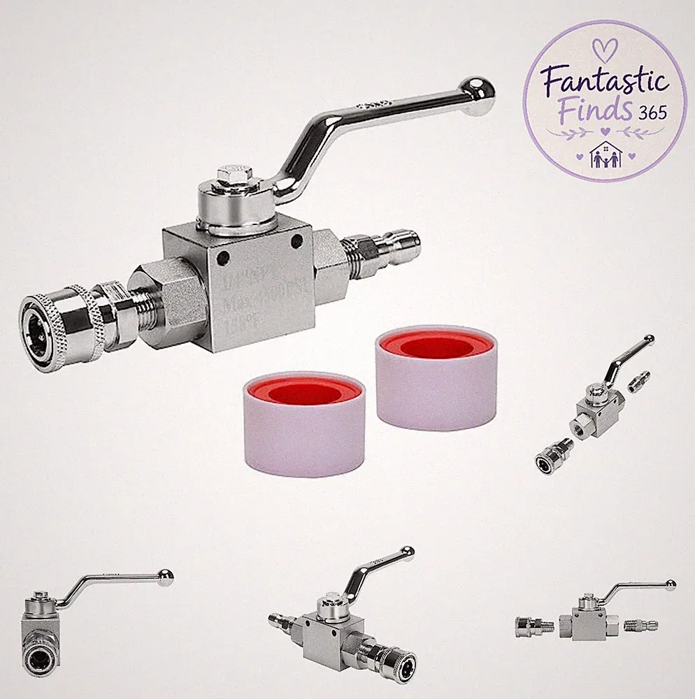 High Pressure Ball Valve Kit 1/4 Inch Quick Connect 4500 PSI Pressure Washer