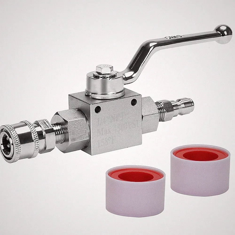 High Pressure Ball Valve Kit 1/4 Inch Quick Connect For Power Washer 4500 PSI