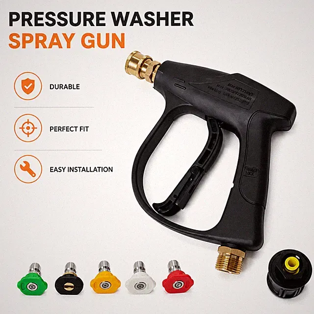 High Pressure Car Power Washer Gun+5 nozzles M22-14 hose Connector+Accessory