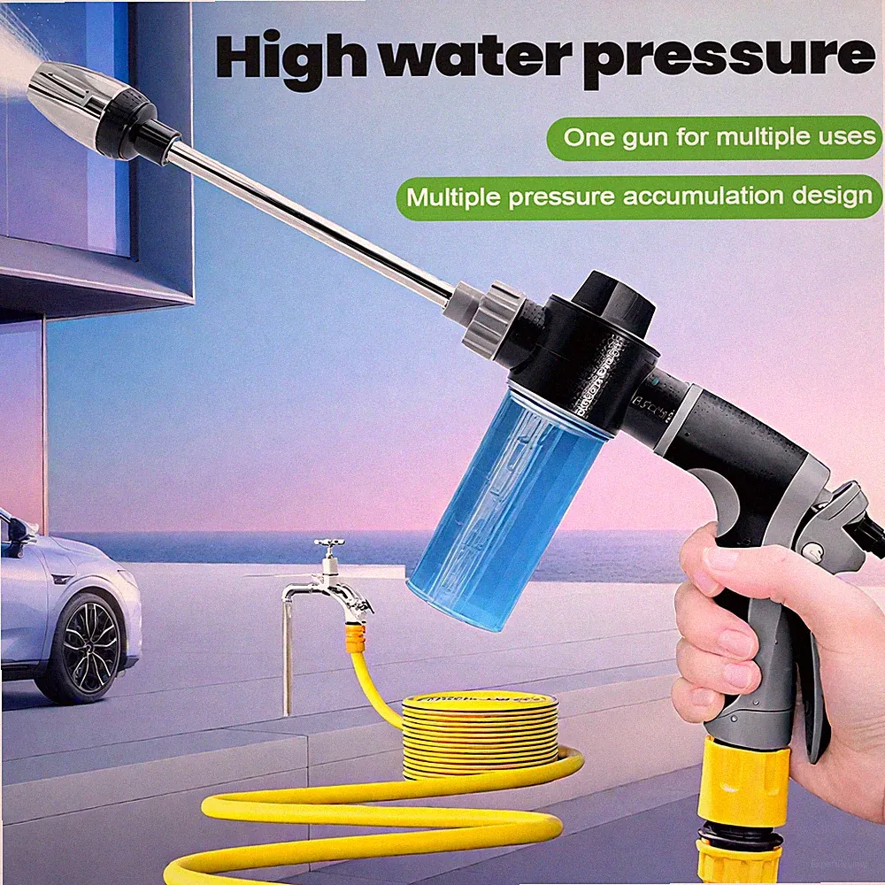 High-Pressure Car Wash Foam Gun with Adjustable Nozzle & Soap Dispenser Garden