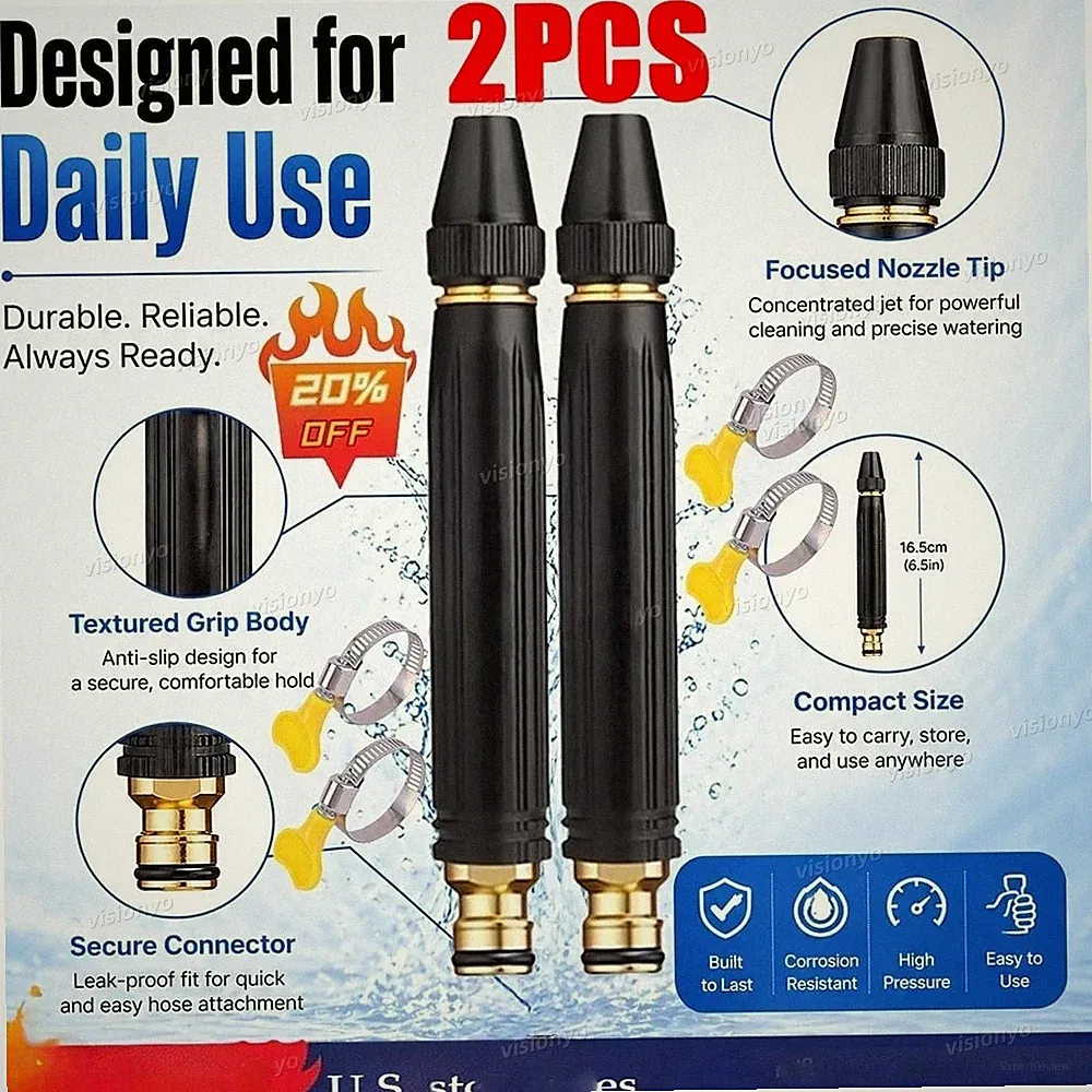 High Pressure Car Wash Water Gun Spray Nozzle Portable Washer for Auto USA~STOCK