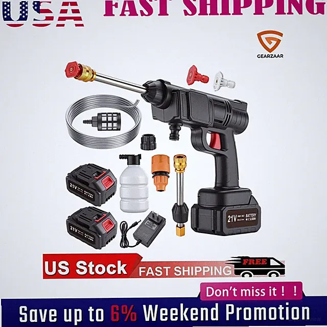 High Pressure Car Washer Cleaner For windows fences US Cordless Portable 70 dB