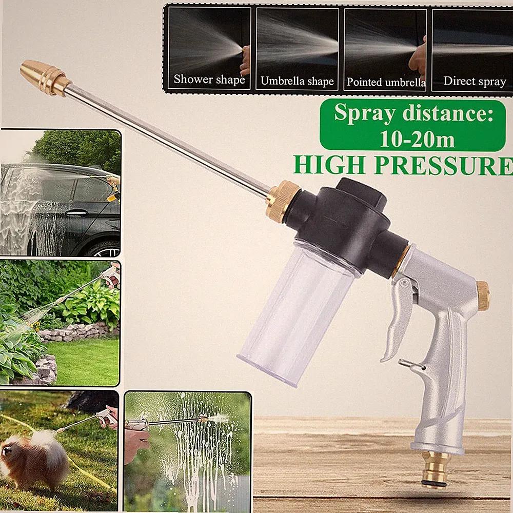 High Pressure Car Washer Water Foam Spray Gun Nozzle Wand Attachment Garden Hose