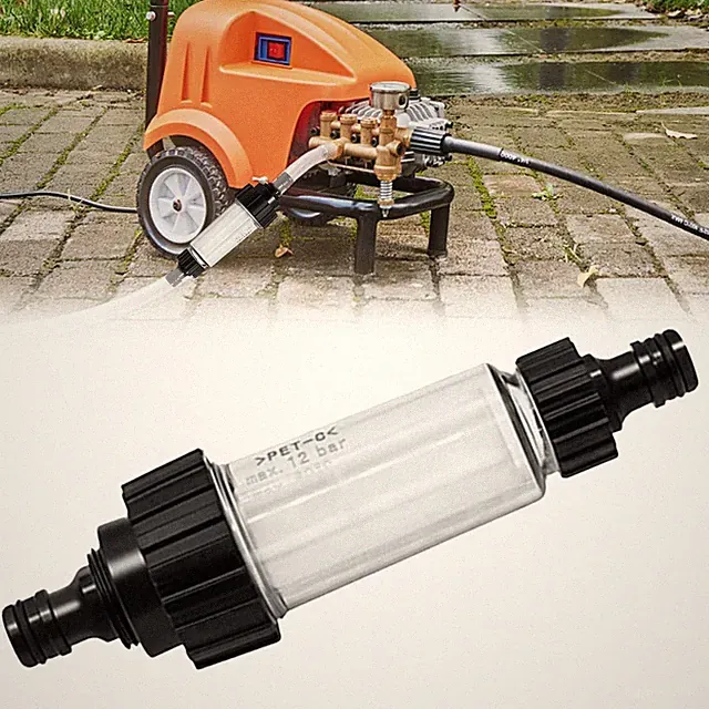 High Pressure Cleaning Machine Filter Plastic Material with Connectors