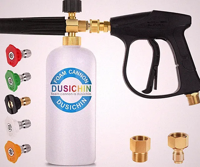 High Pressure Foam Cannon Gun With 5 Nozzle Tips For Pressure Washer 4500 Psi