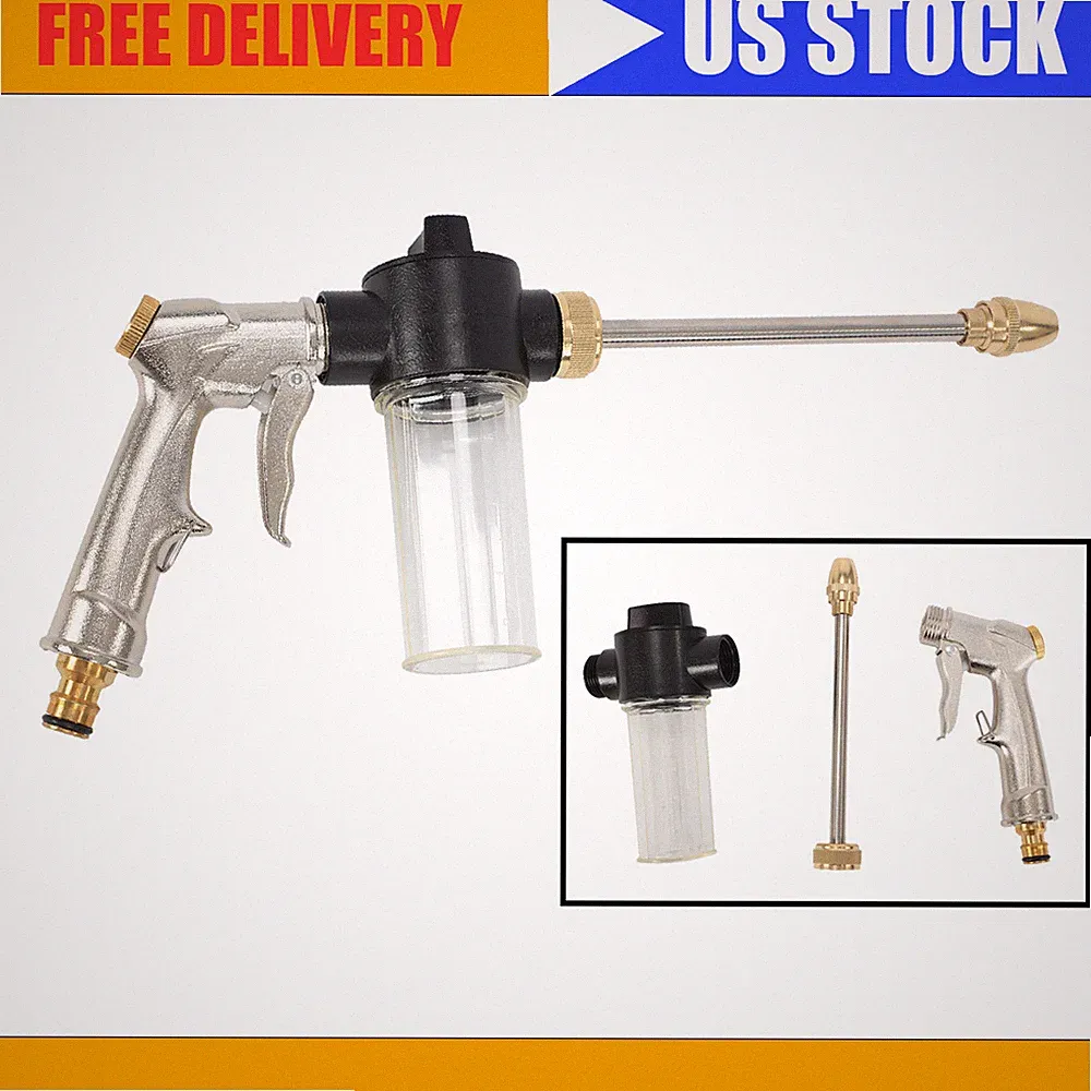 High Pressure Garden Hose Power Washer Water Spray Gun Nozzle Wand Car Wash Tool