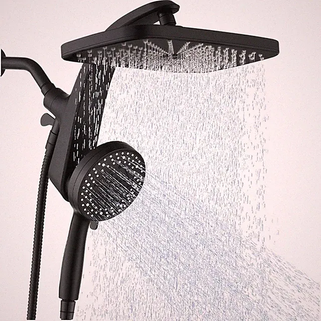 High Pressure Handheld Shower Combo - 12" Square Head