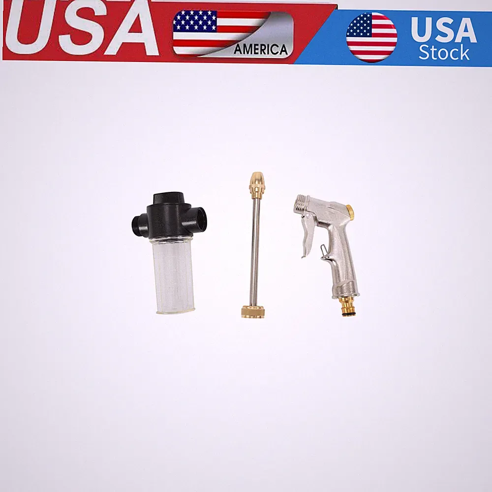 High-Pressure Hose Nozzle Gun w/Soap Dispenser Car Wash Sprayer for Car Cleaning