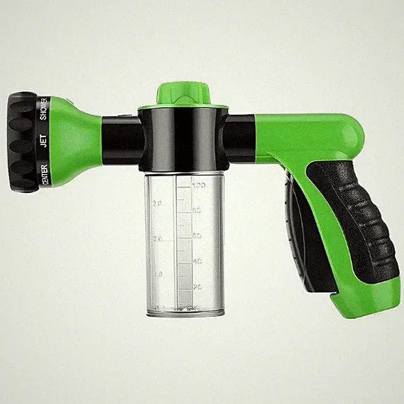 High Pressure Hose Nozzle Sprayer with Soap Dispenser Bottle for Car Wash