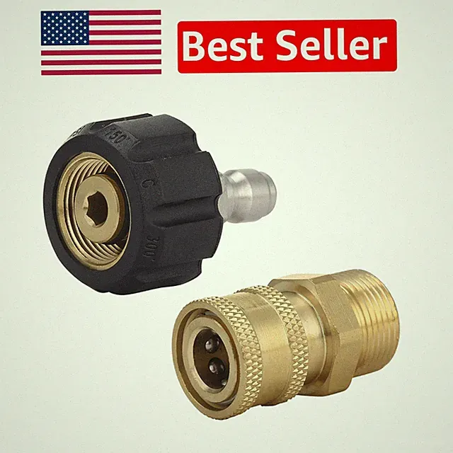 High-Pressure M22 14mm to 1/4 Inch Adapter Set - Secure Quick Connect Solutions