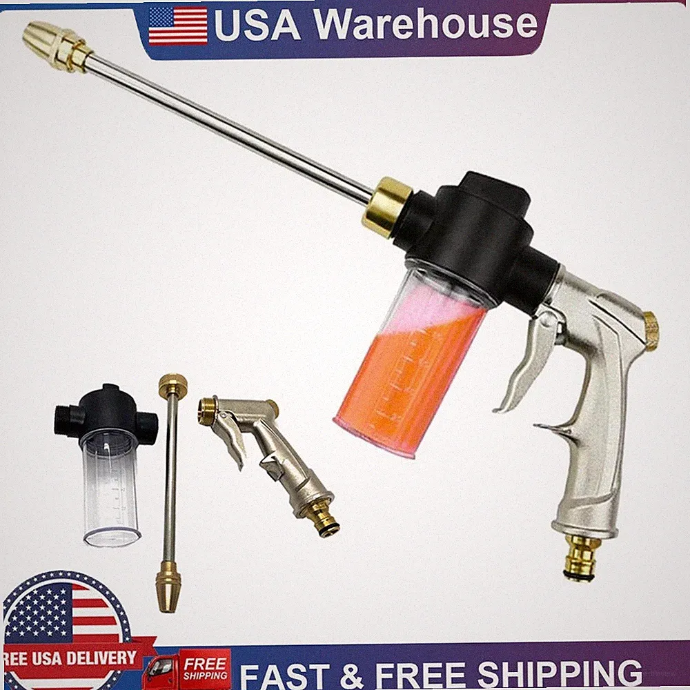 High Pressure Power Gun Water Spray Car Clean Washer Tool Garden Hose Nozzle Kit
