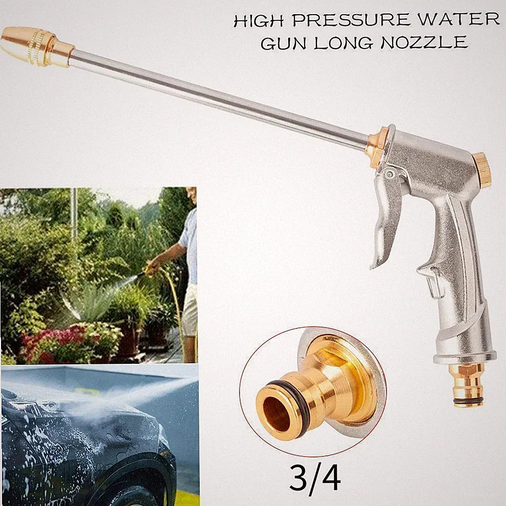 High Pressure Power Gun Water Spray Garden Hose Nozzle Car Clean Washer Tool Hot