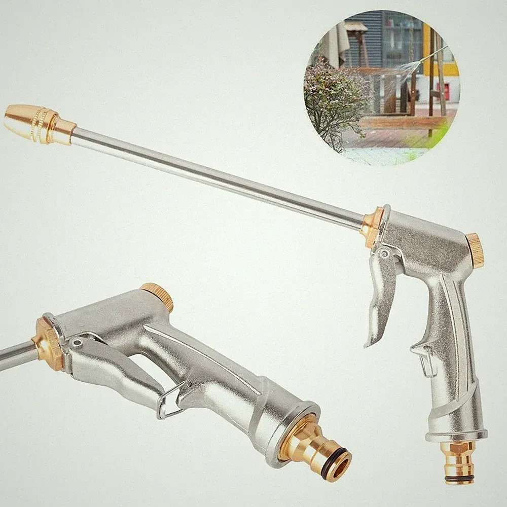 High Pressure Power Gun Water Spray Garden Hose Nozzle Car Clean Washer Tool US