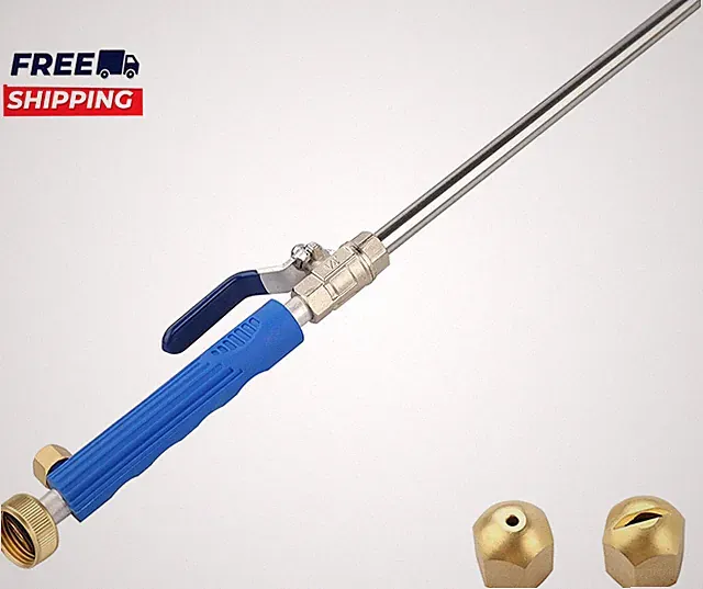 High Pressure Power Washer Attachment Wand Hydro Jet Water Hose Nozzle