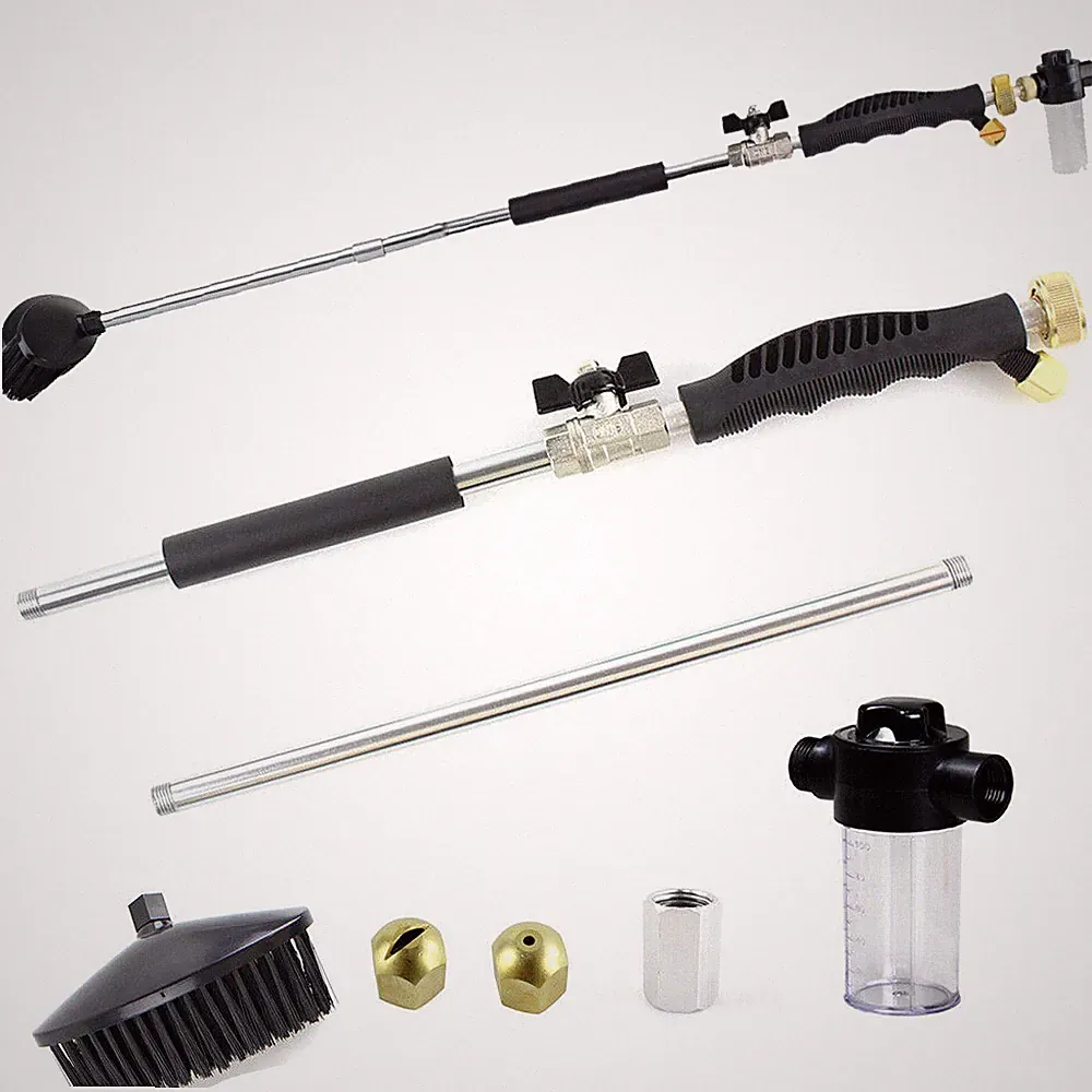 High Pressure Power Washer Gun Wand Nozzle Attachment Garden Hose+Soap Dispenser