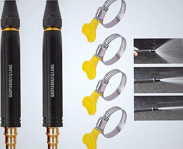 High Pressure Power Washer Nozzle with Connector Set,Water Nozzle High Pressure