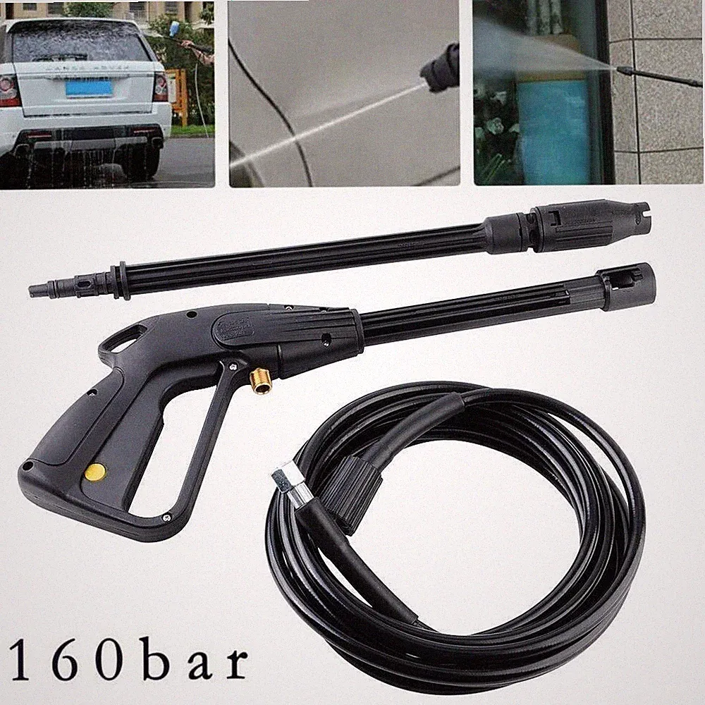 High Pressure Power Washer Spray Gun Wand Lance Nozzle Tips Hose Kit