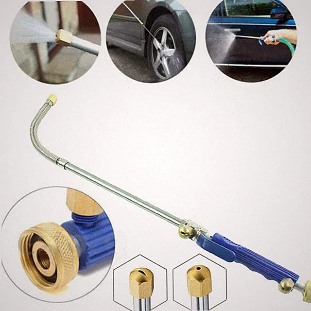 High Pressure Power Washer Water Spray Gun Nozzle Wand W/Extension Flexible Hose