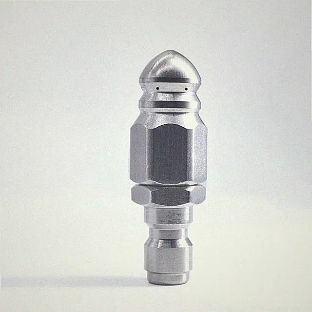High-Pressure Sewer Jetter Nozzle with Stainless Steel 1/4'' Connector, 5000 PSI