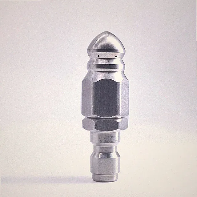 High-Pressure Sewer Jetter Nozzle with Stainless Steel 1/4 Connector 5000 PSI