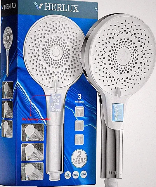 High Pressure Shower Head- 3-mode Handheld ShowerHead- Removable & Adjustable Ov