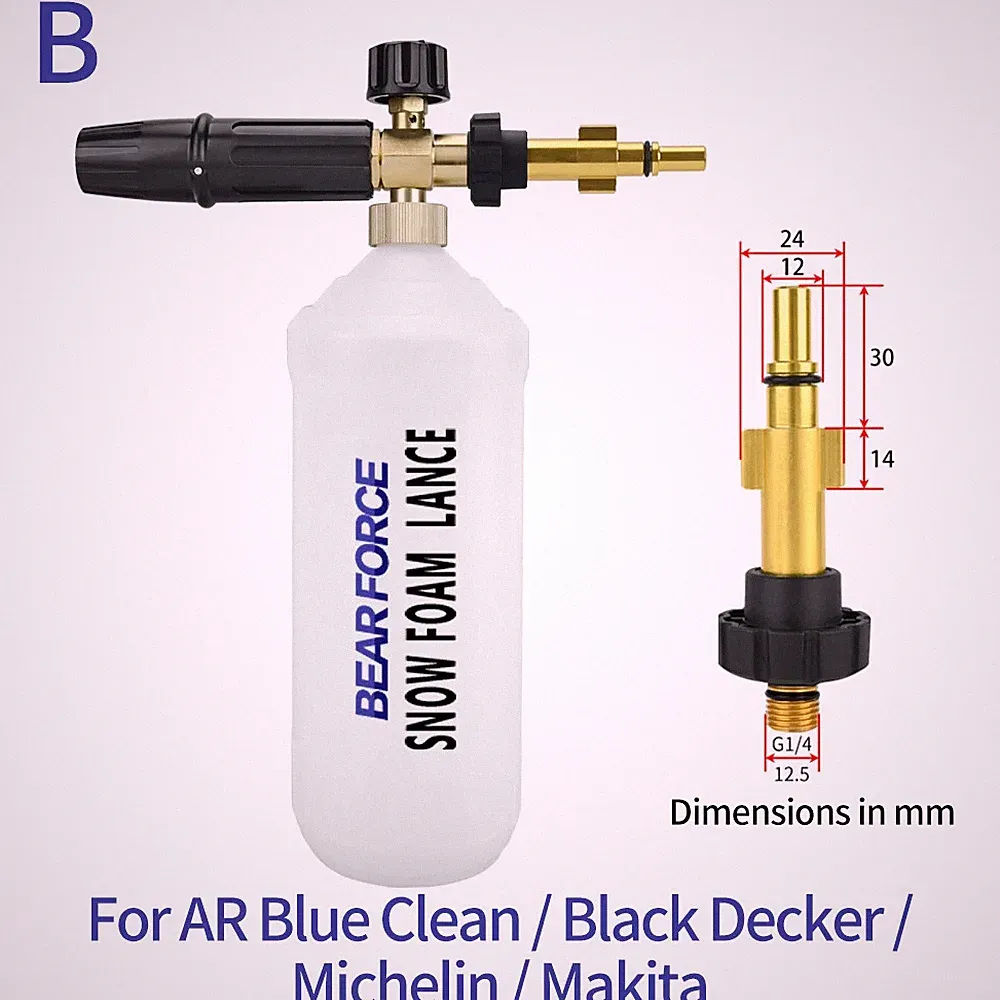 High Pressure Soap Snow Foam Lance Foam Cannon Foam Gun Nozzle Clean